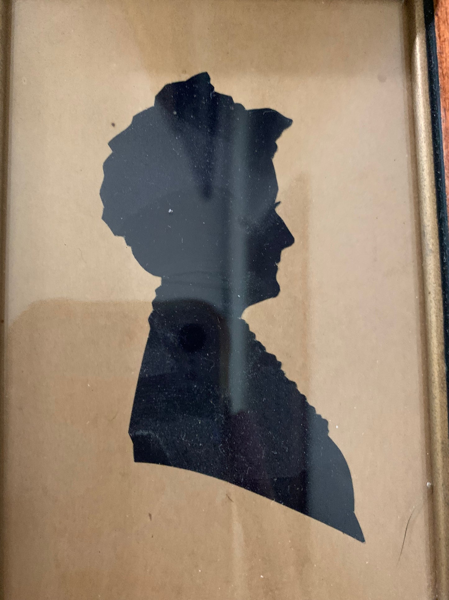 Vintage hand painted silhouette