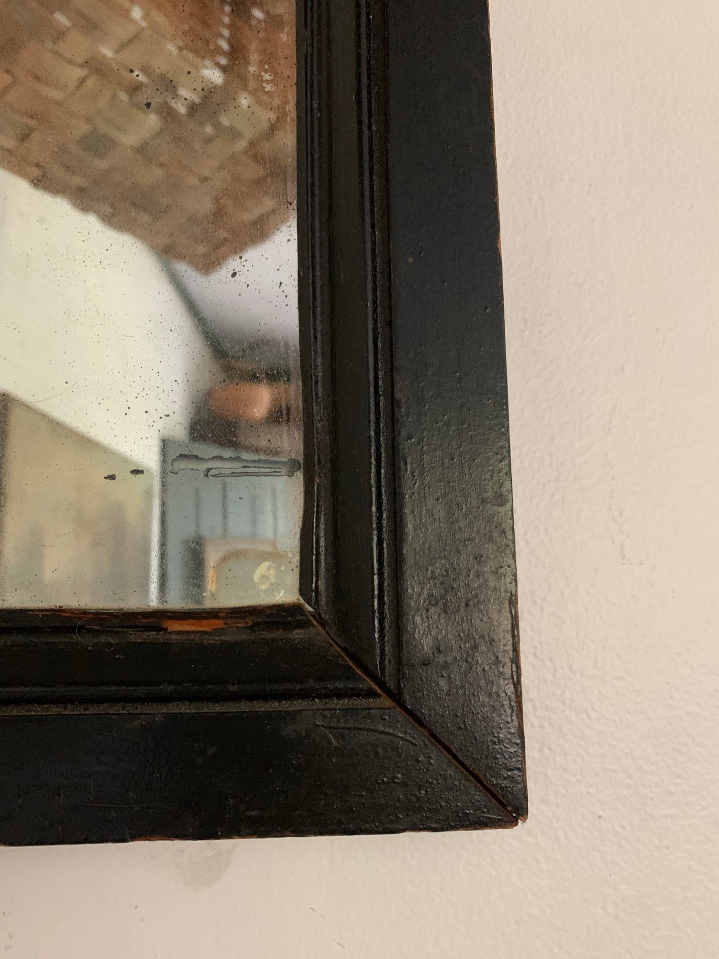 Antique wooden framed mirror
