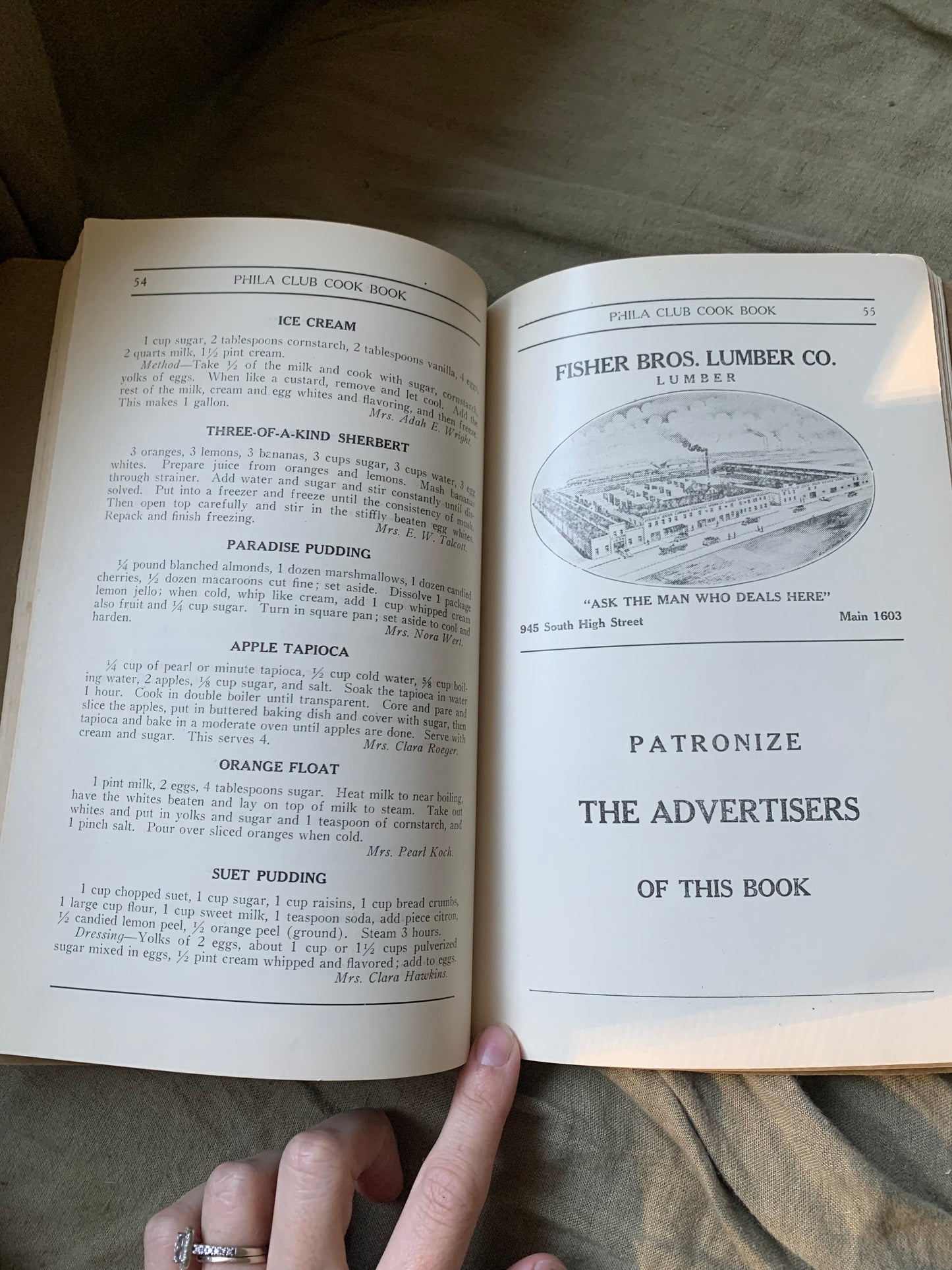 Vintage cook book