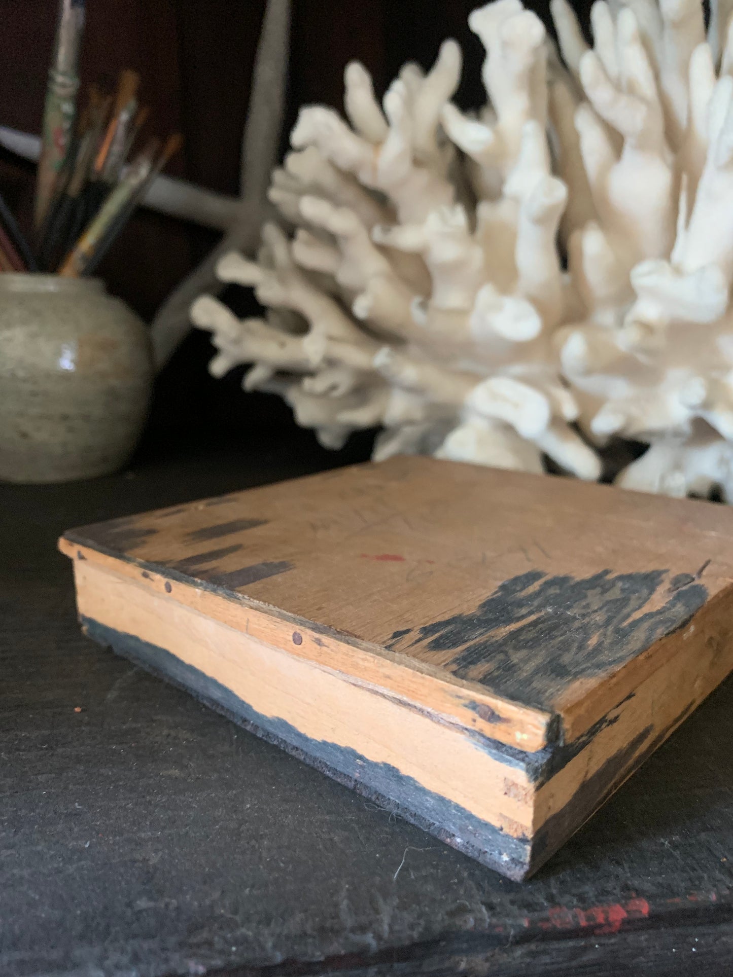 Antique French pastels in box