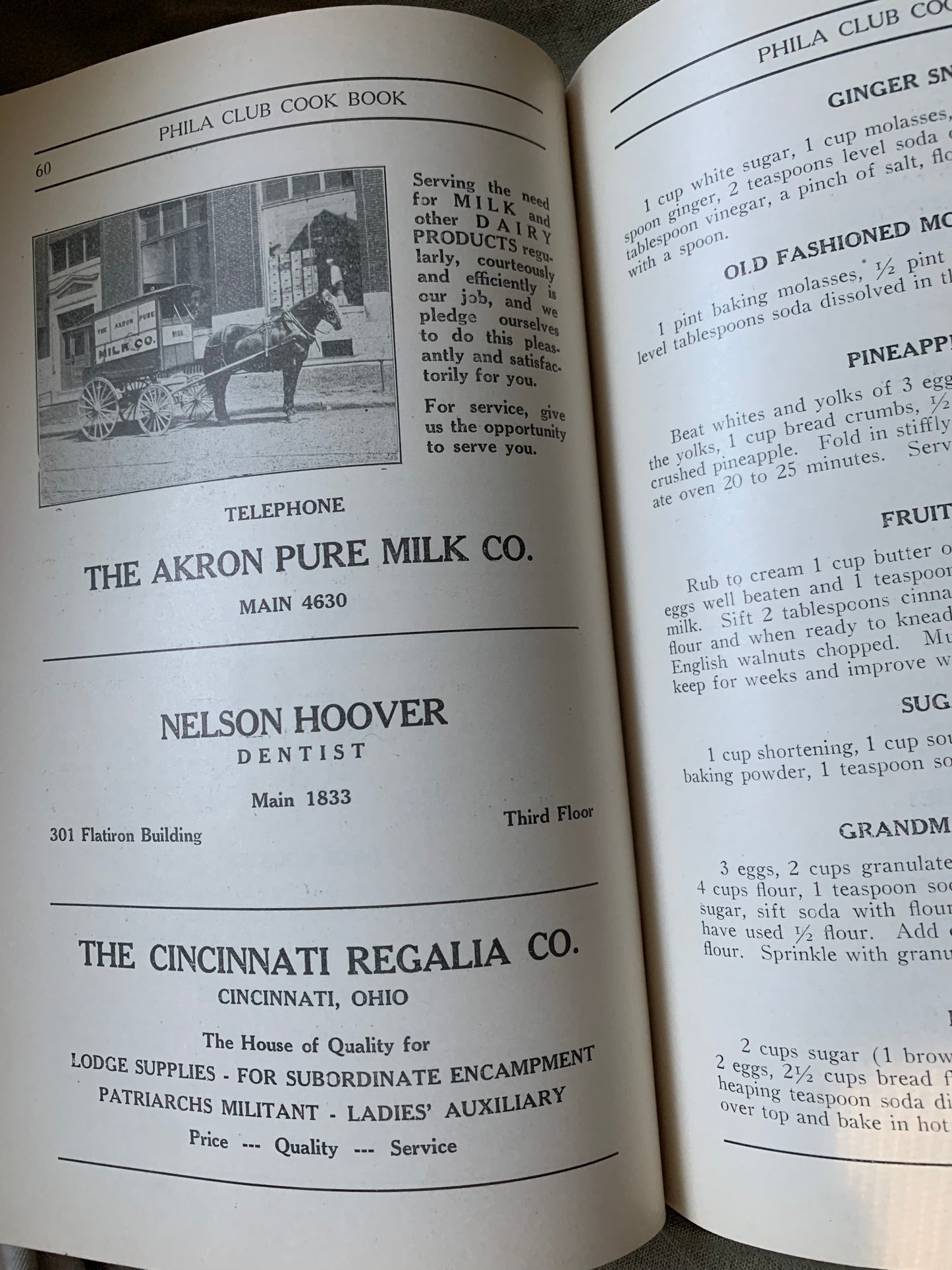 Vintage cook book