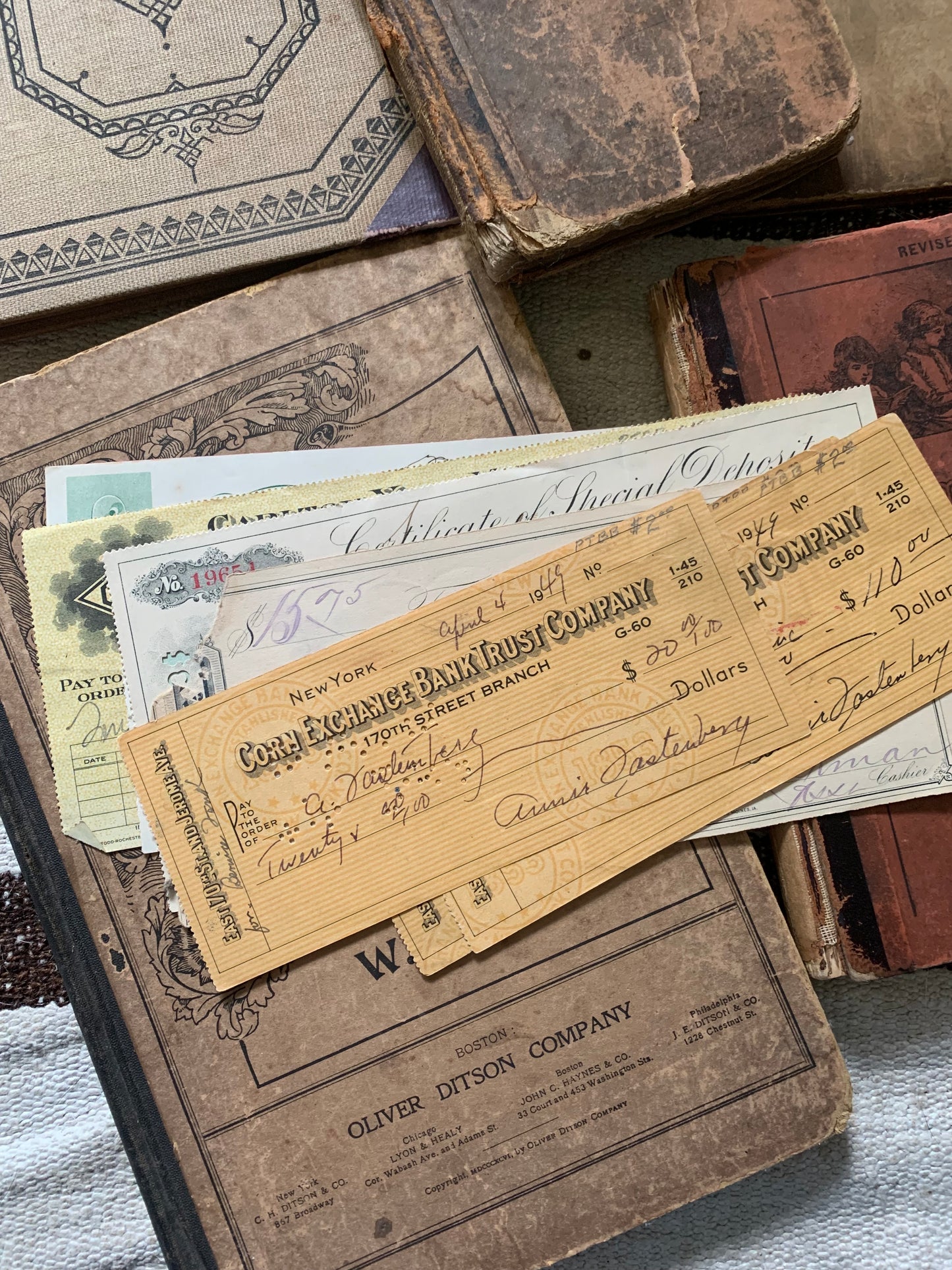 Early antique book set
