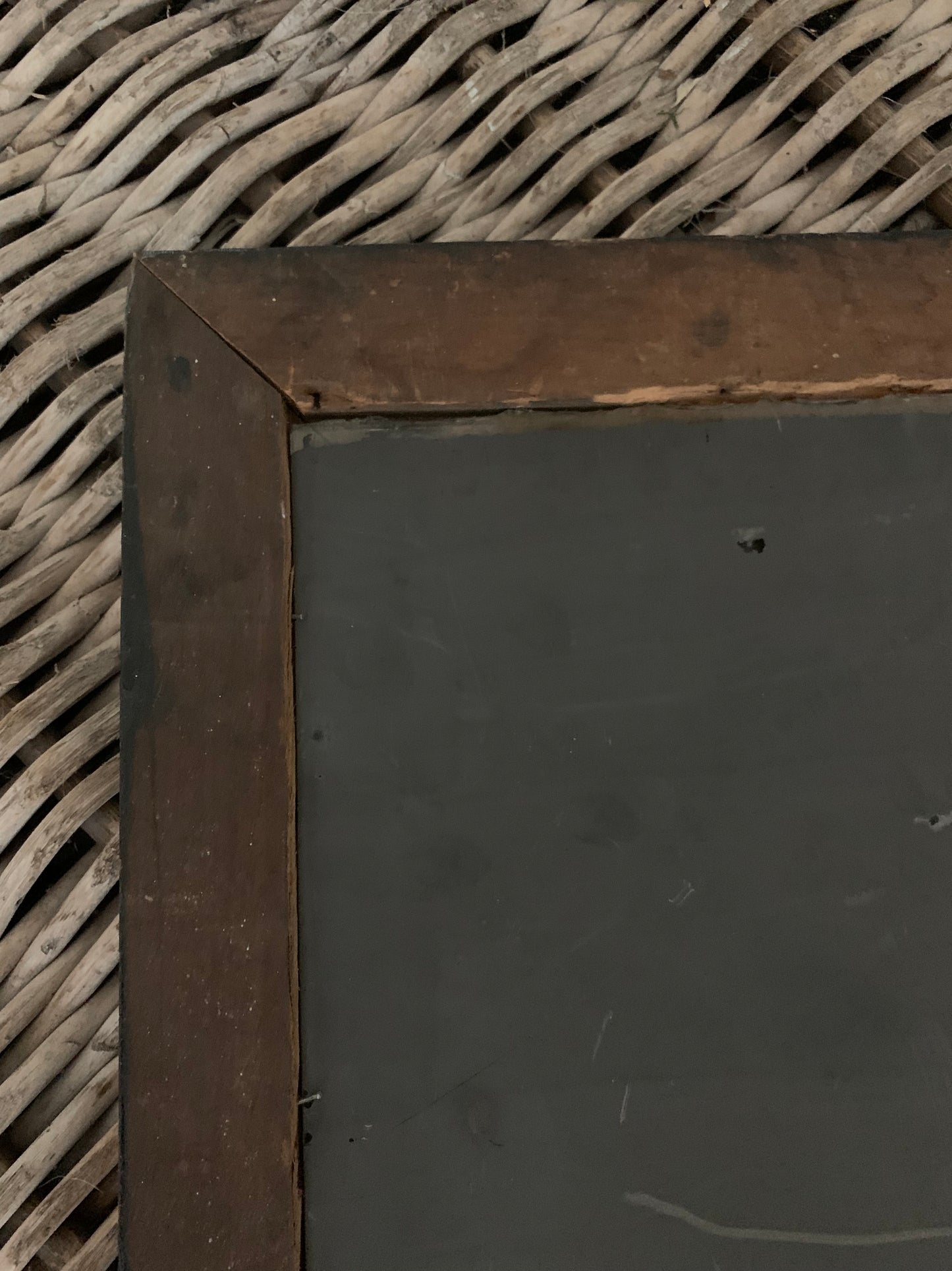 Antique wooden framed mirror