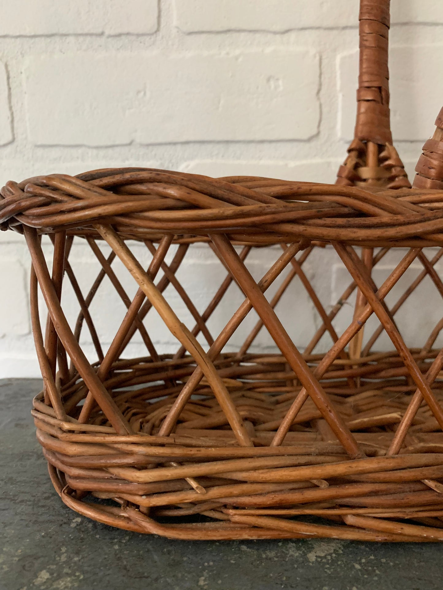 Vintage French wine basket