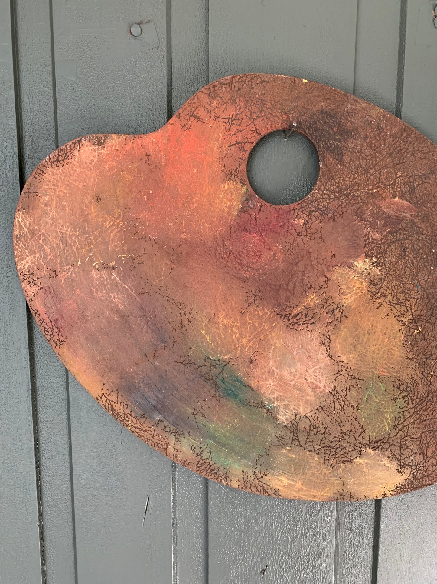 Antique French large artist palette