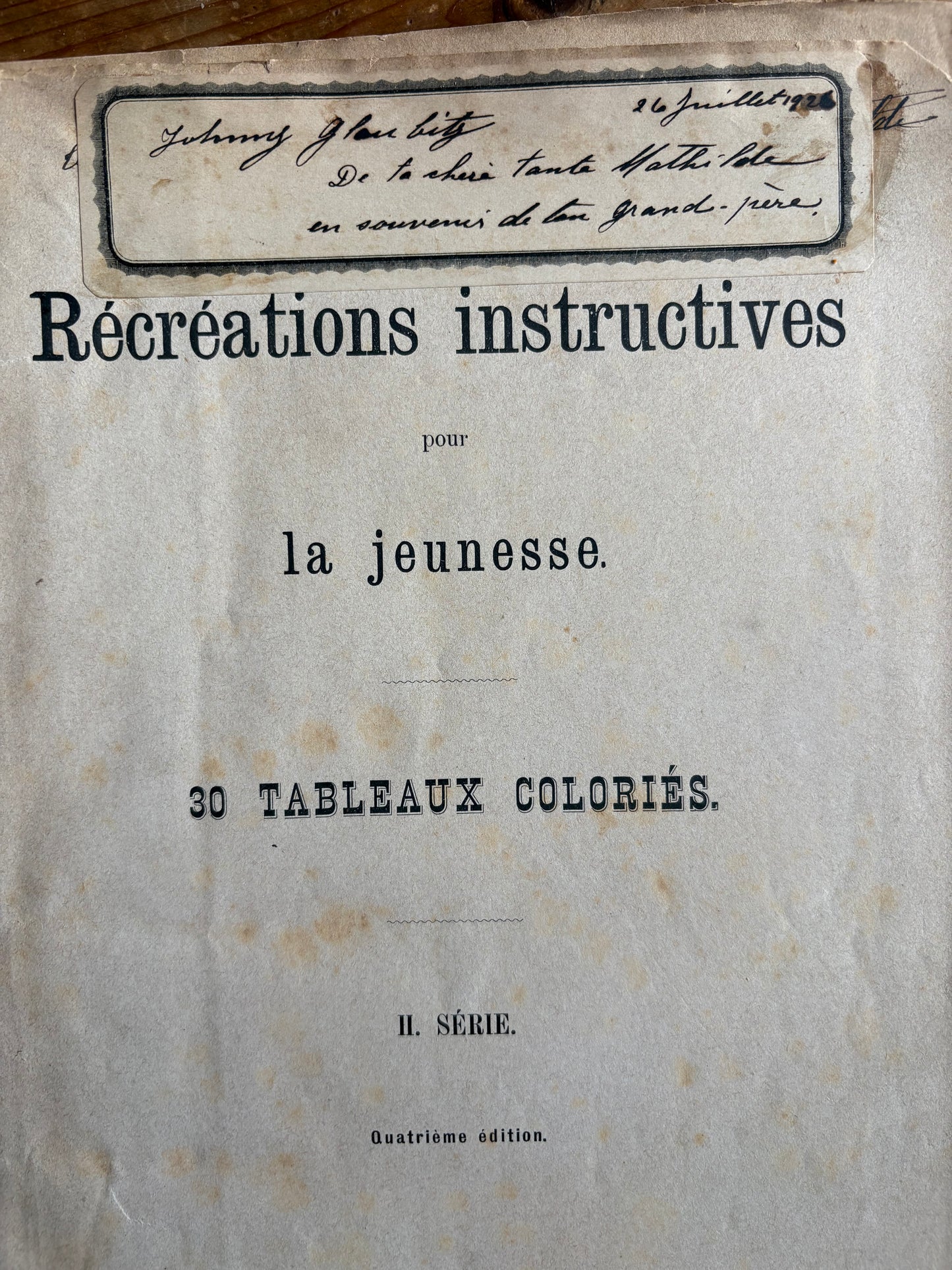 Rare Antique French botanical illustration book with 30 prints