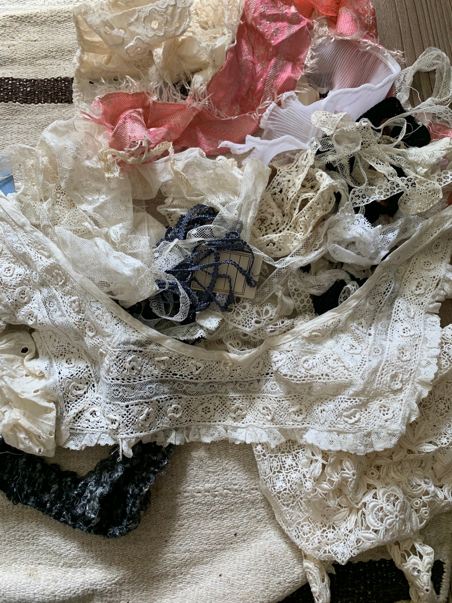 Antique lot of French trims and collars