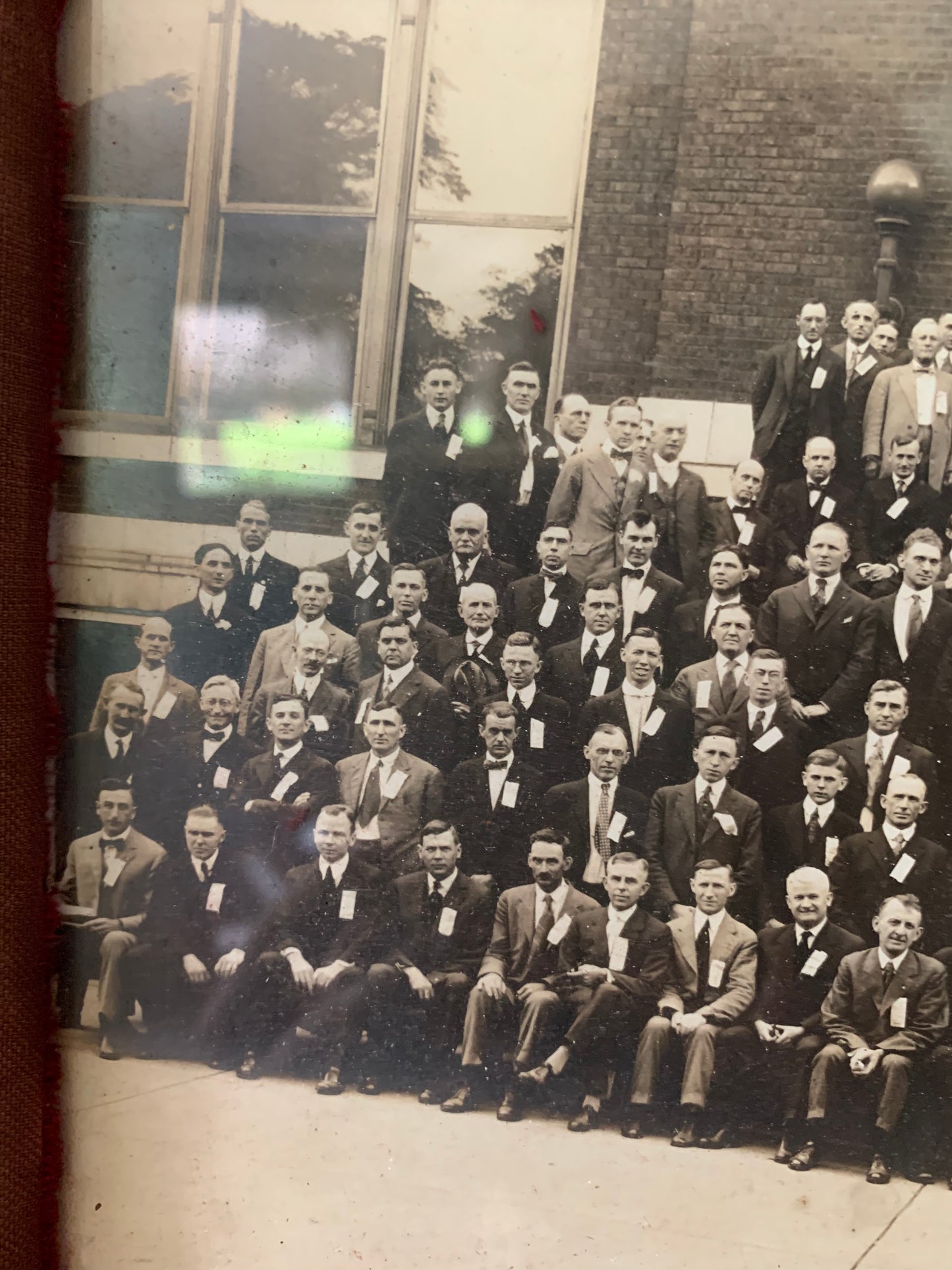 Vintage group photo in frame