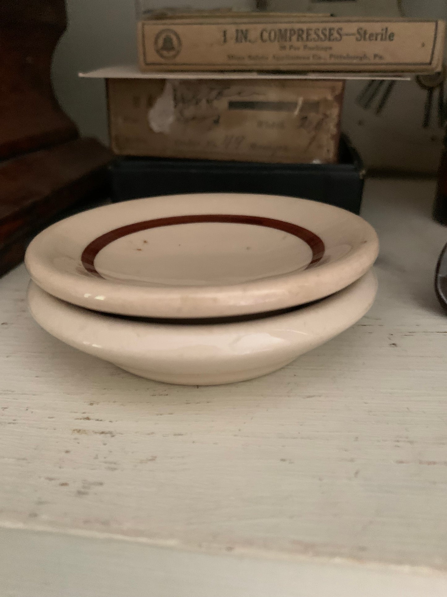 Vintage butter pat set
