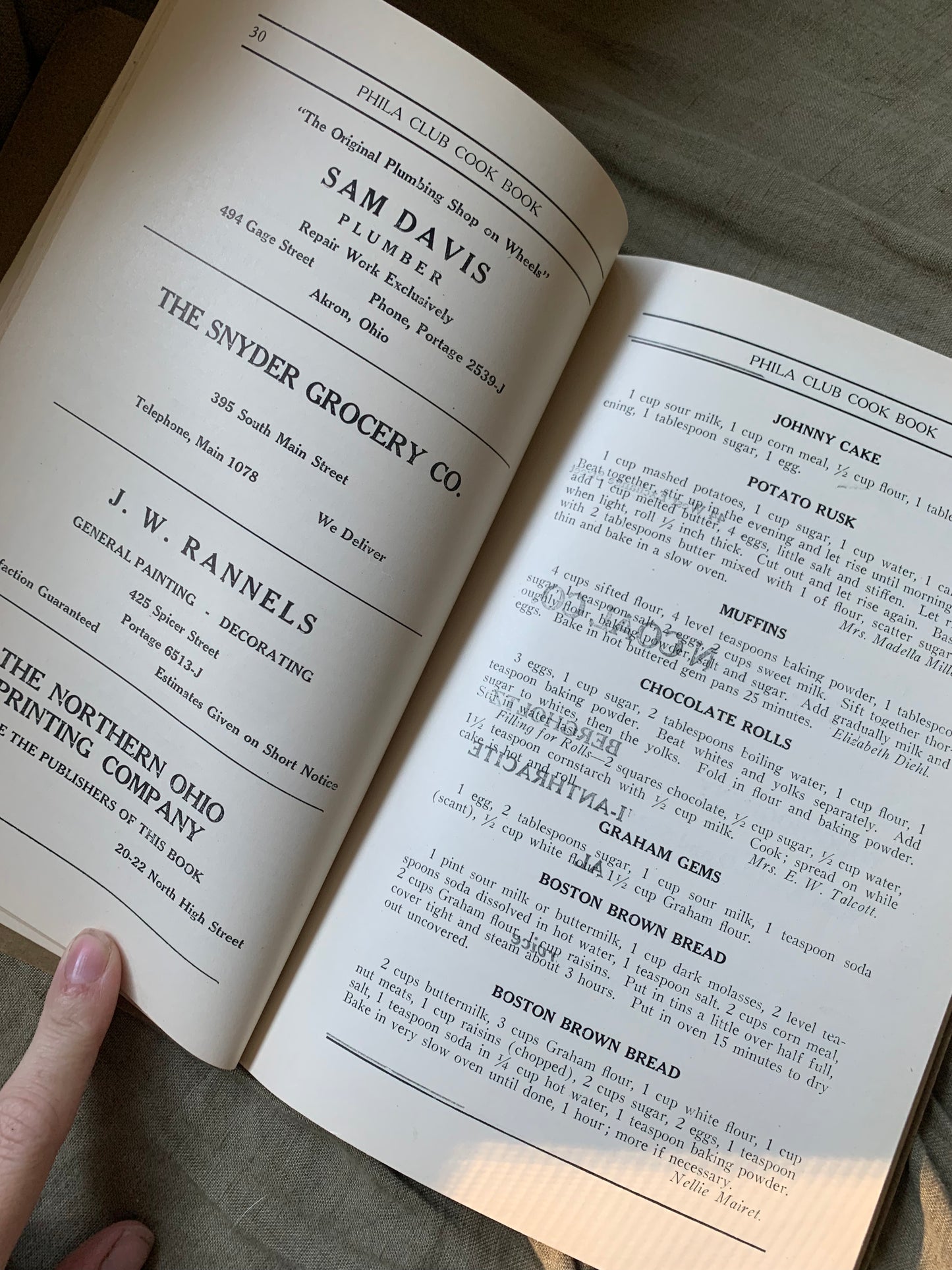 Vintage cook book