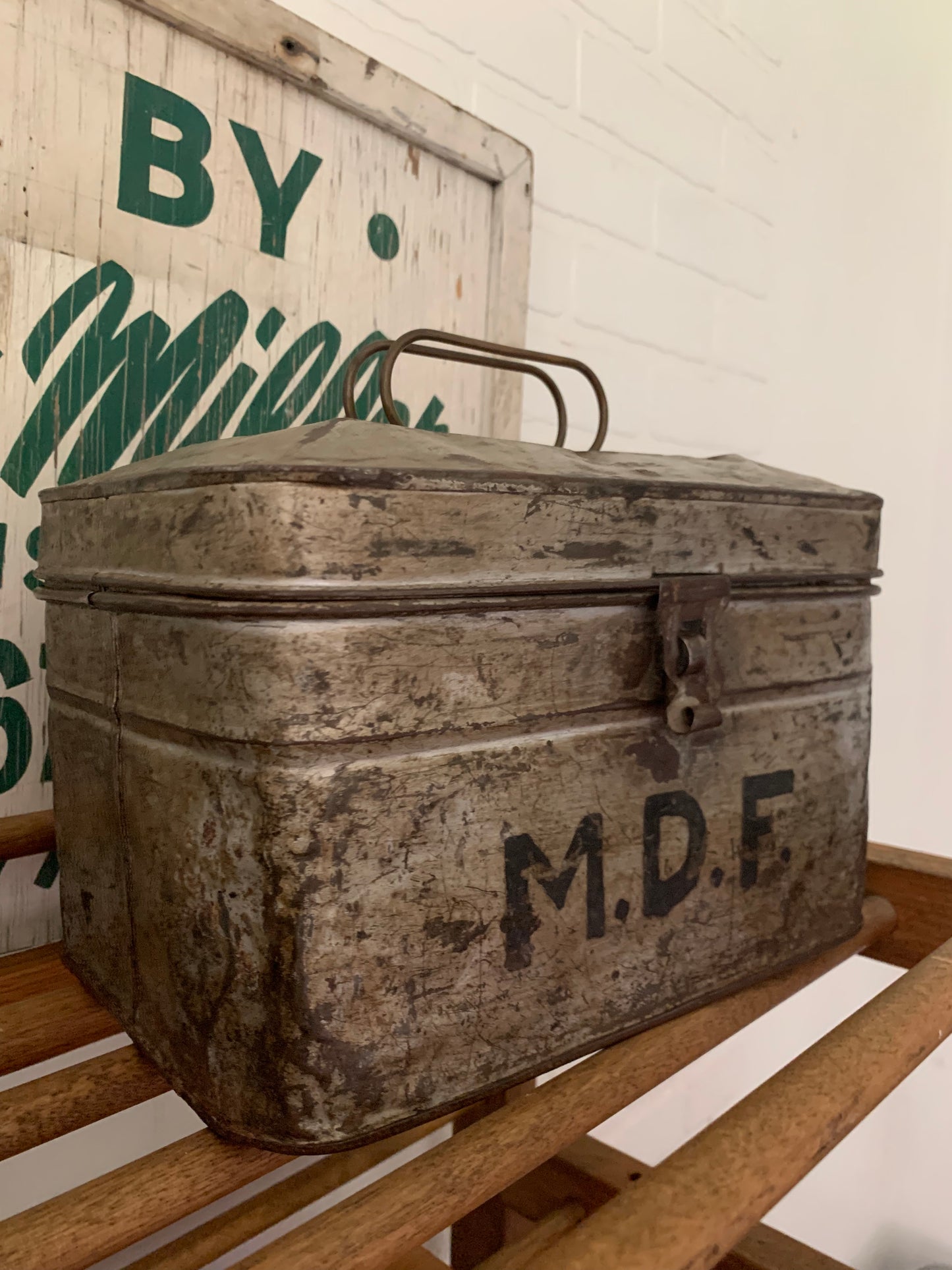 Vintage metal lunch box