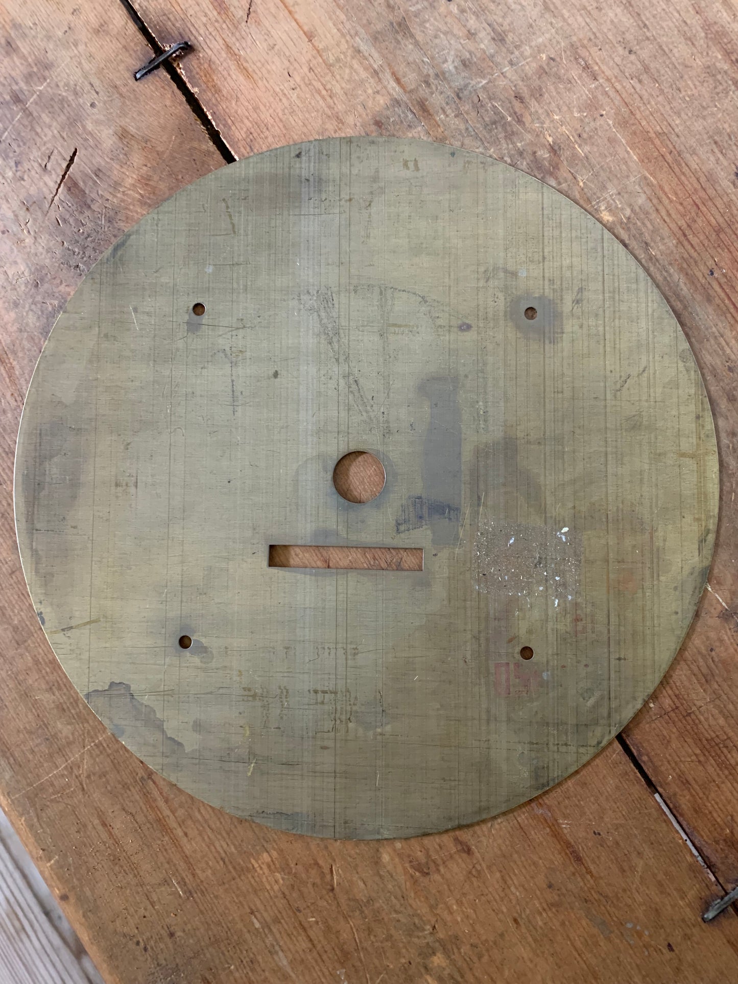 Vintage brass scale face