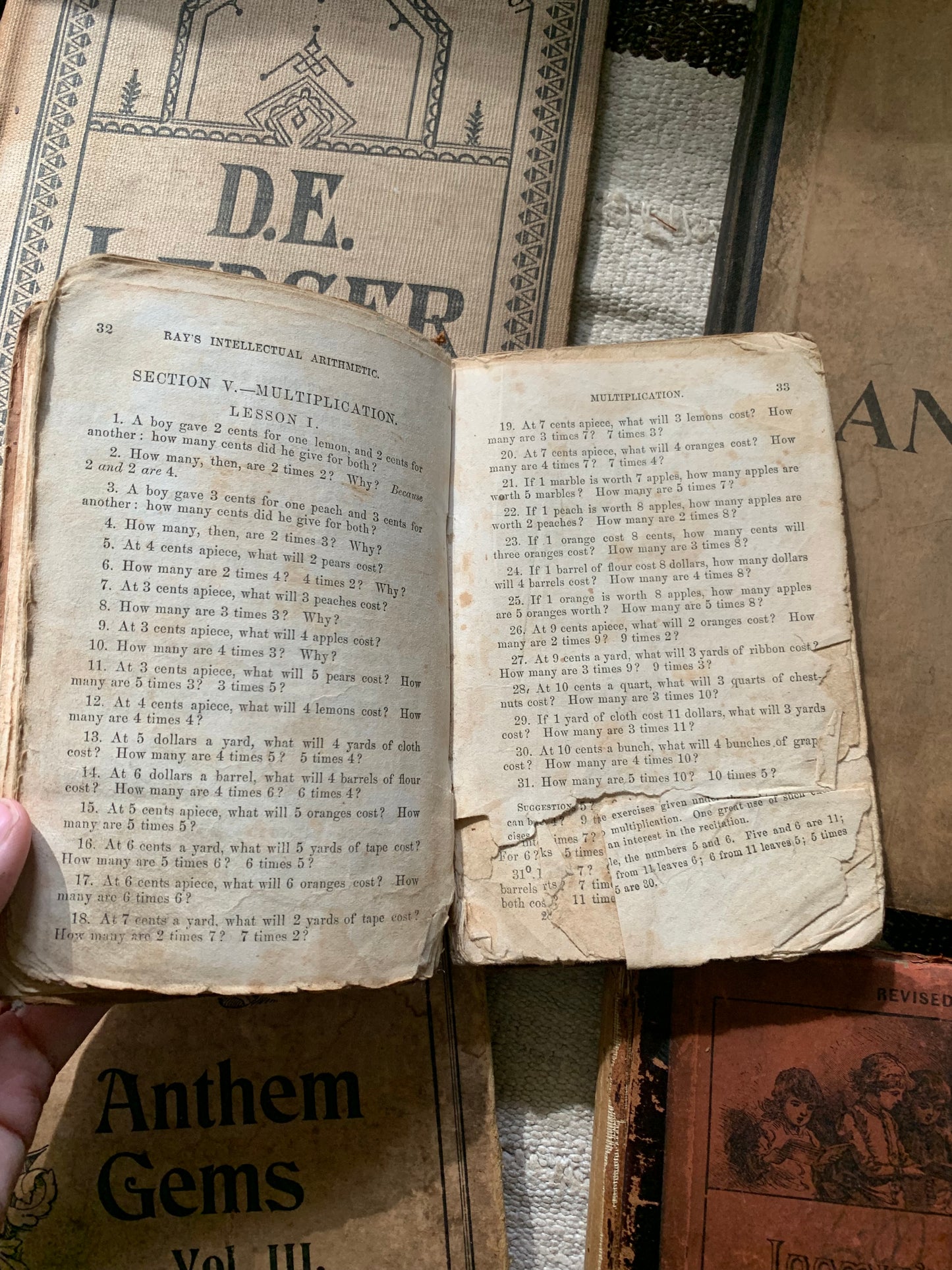 Early antique book set