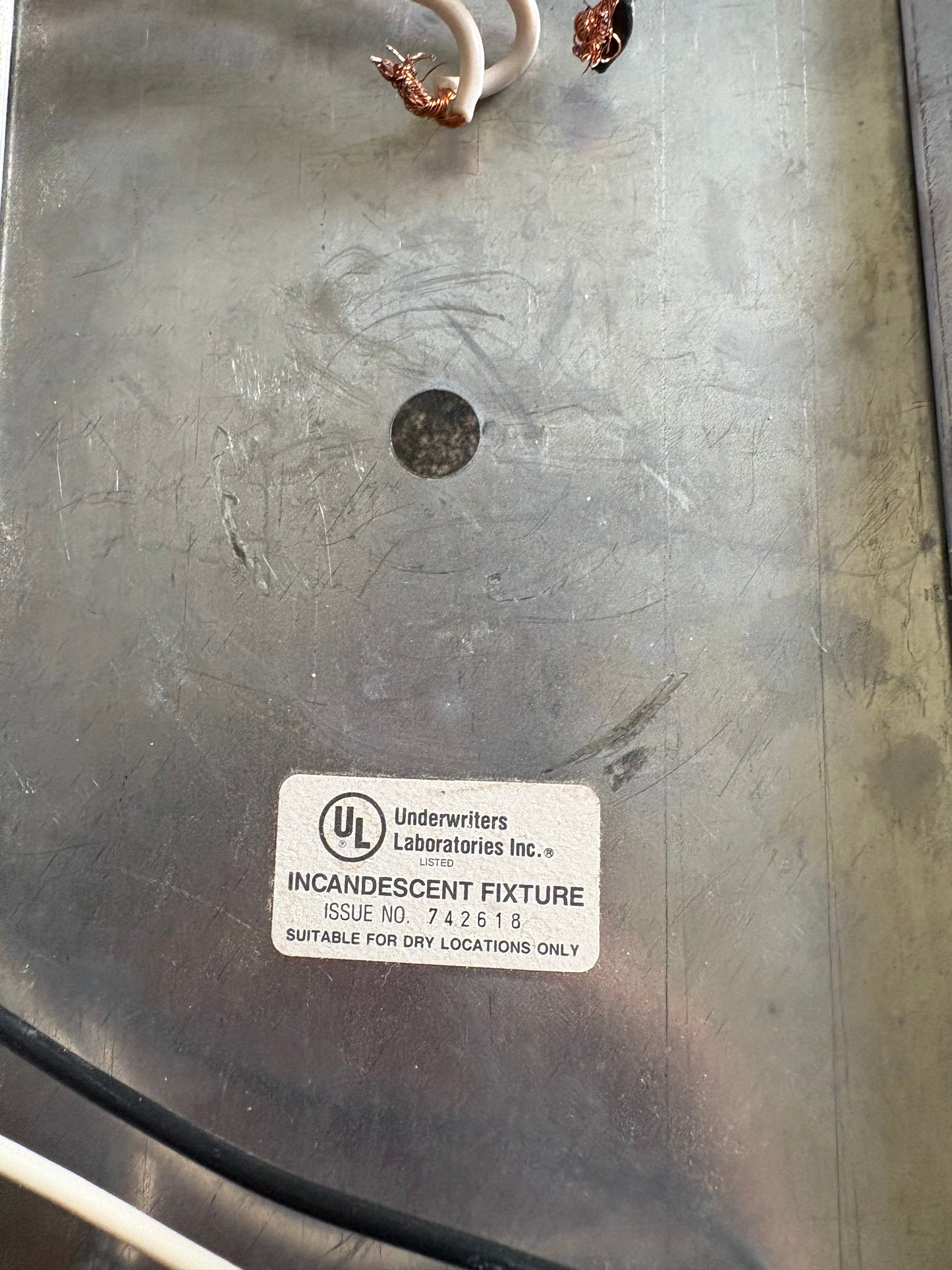 Vintage tin wall sconce | electric