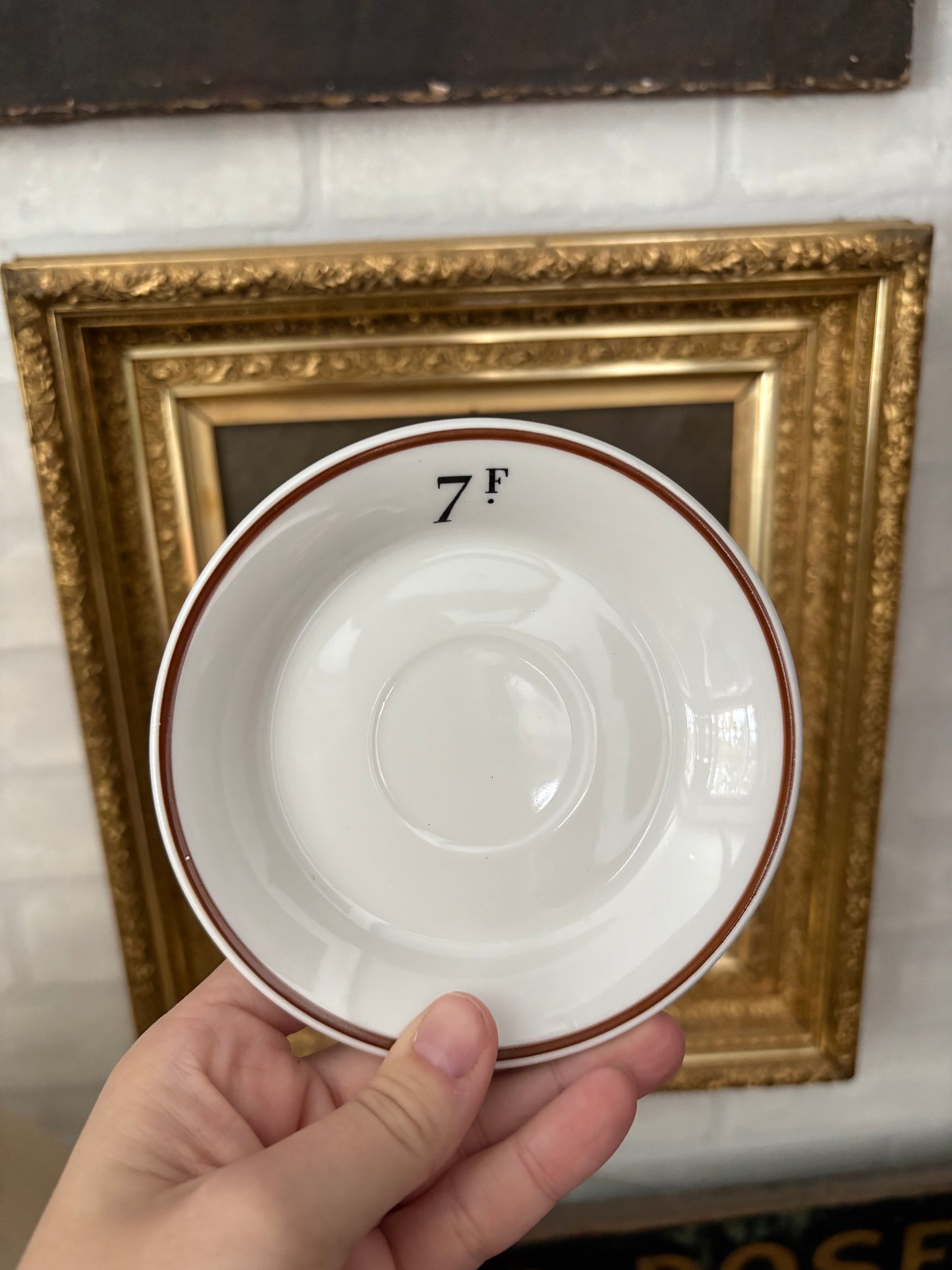 Antique French bistro plate