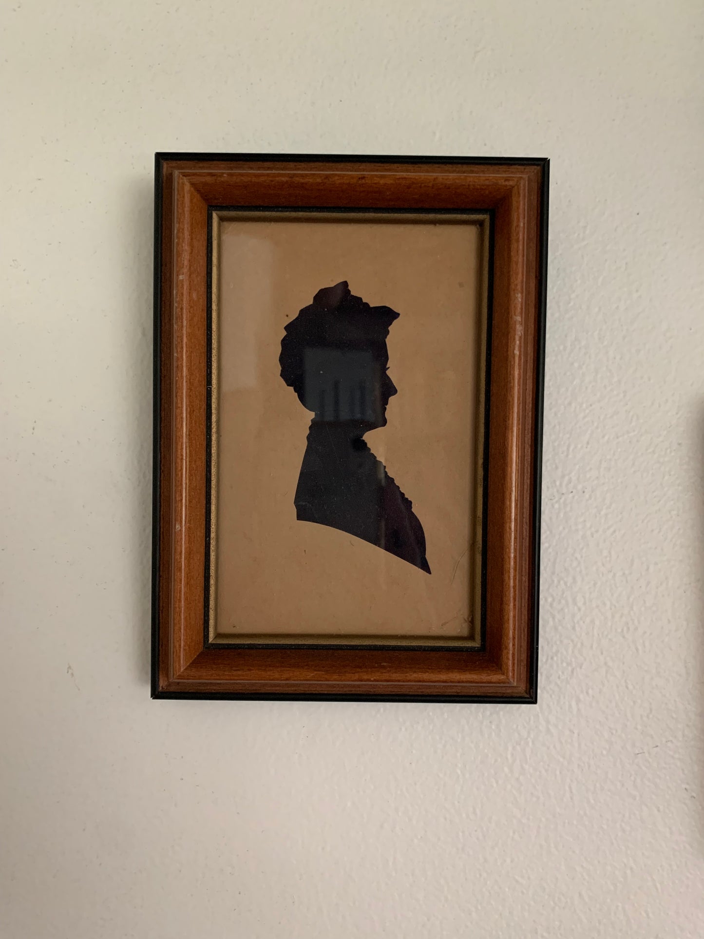 Vintage hand painted silhouette