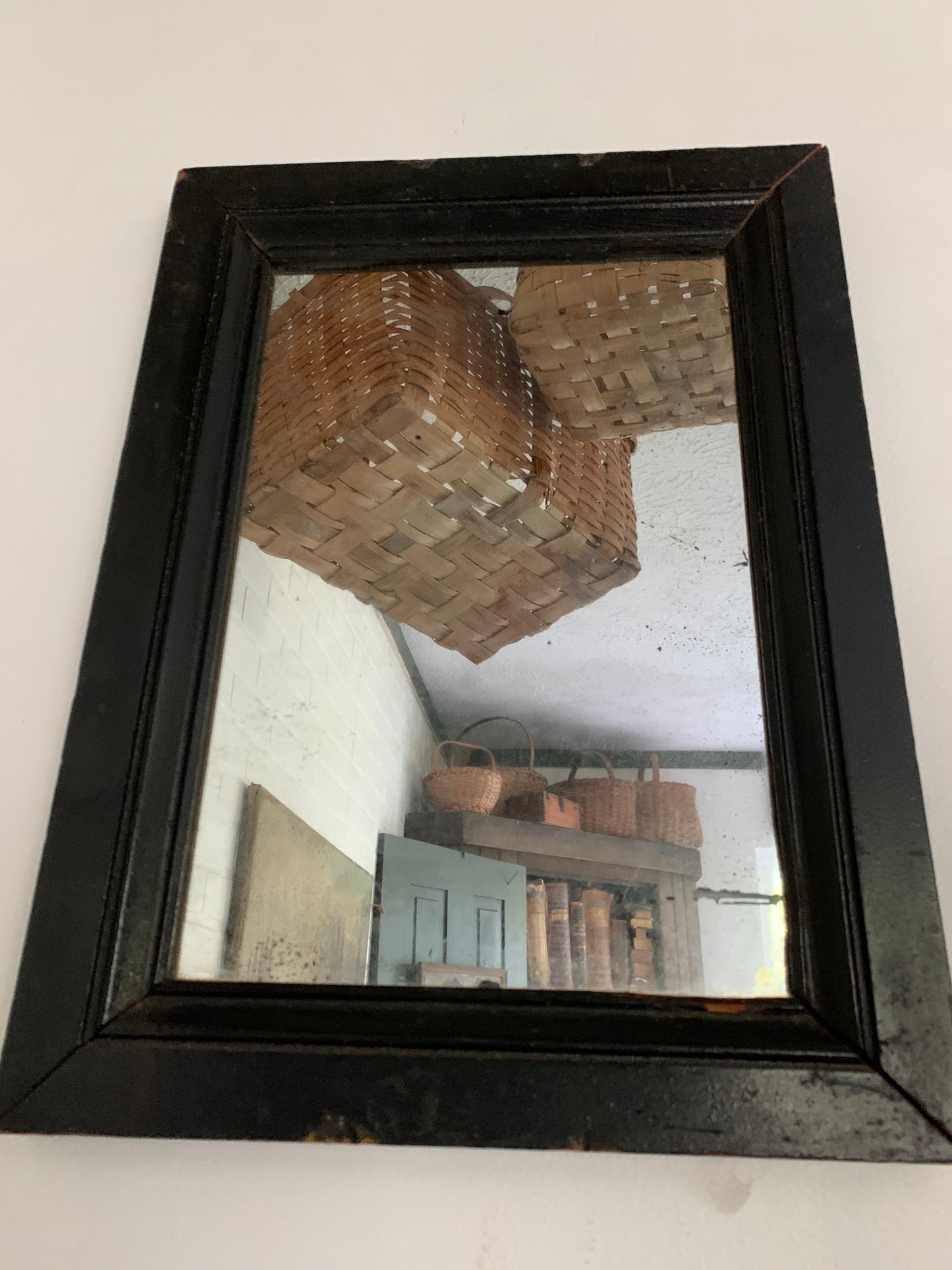 Antique wooden framed mirror