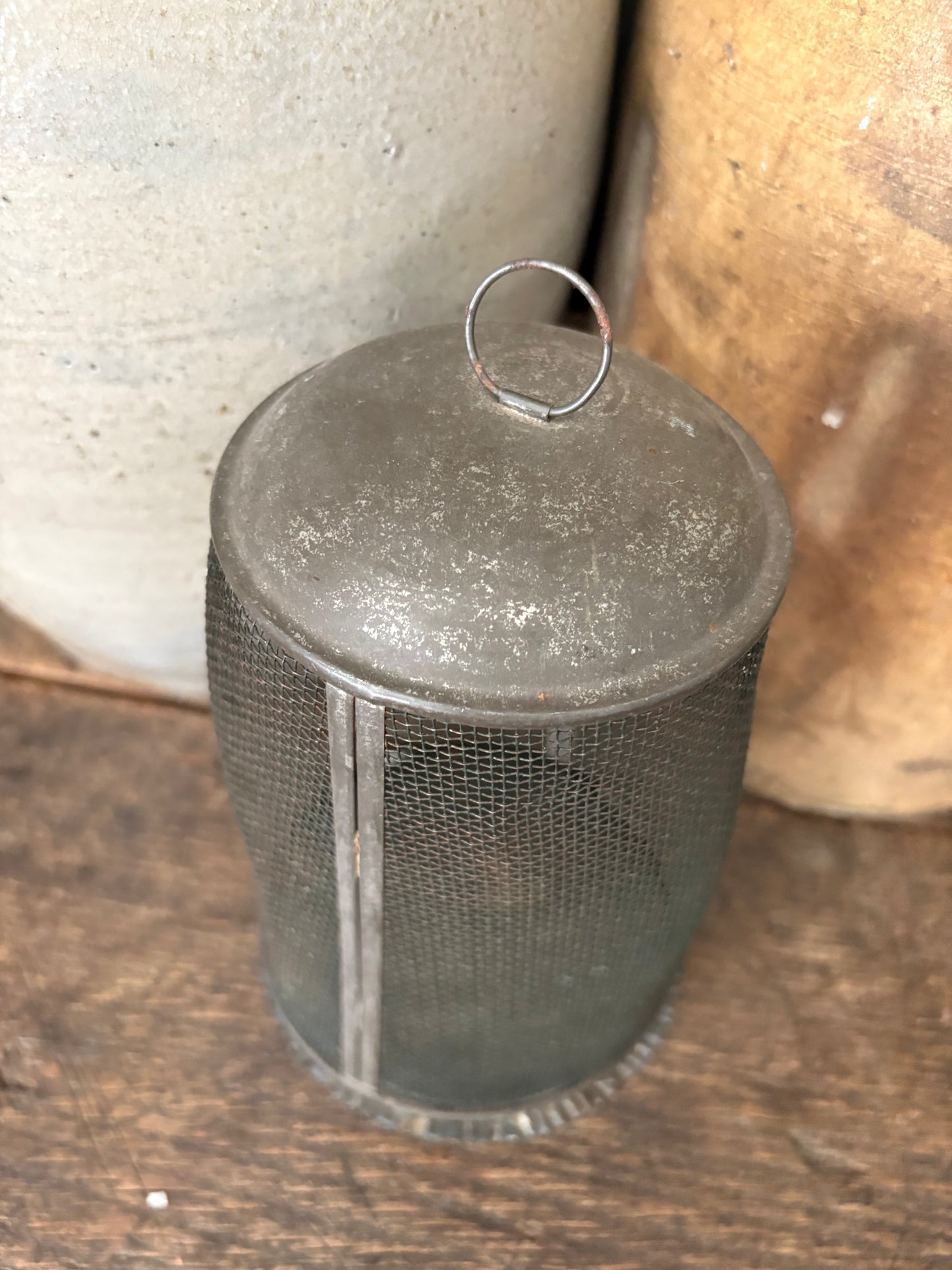 Antique tin and wire fly trap