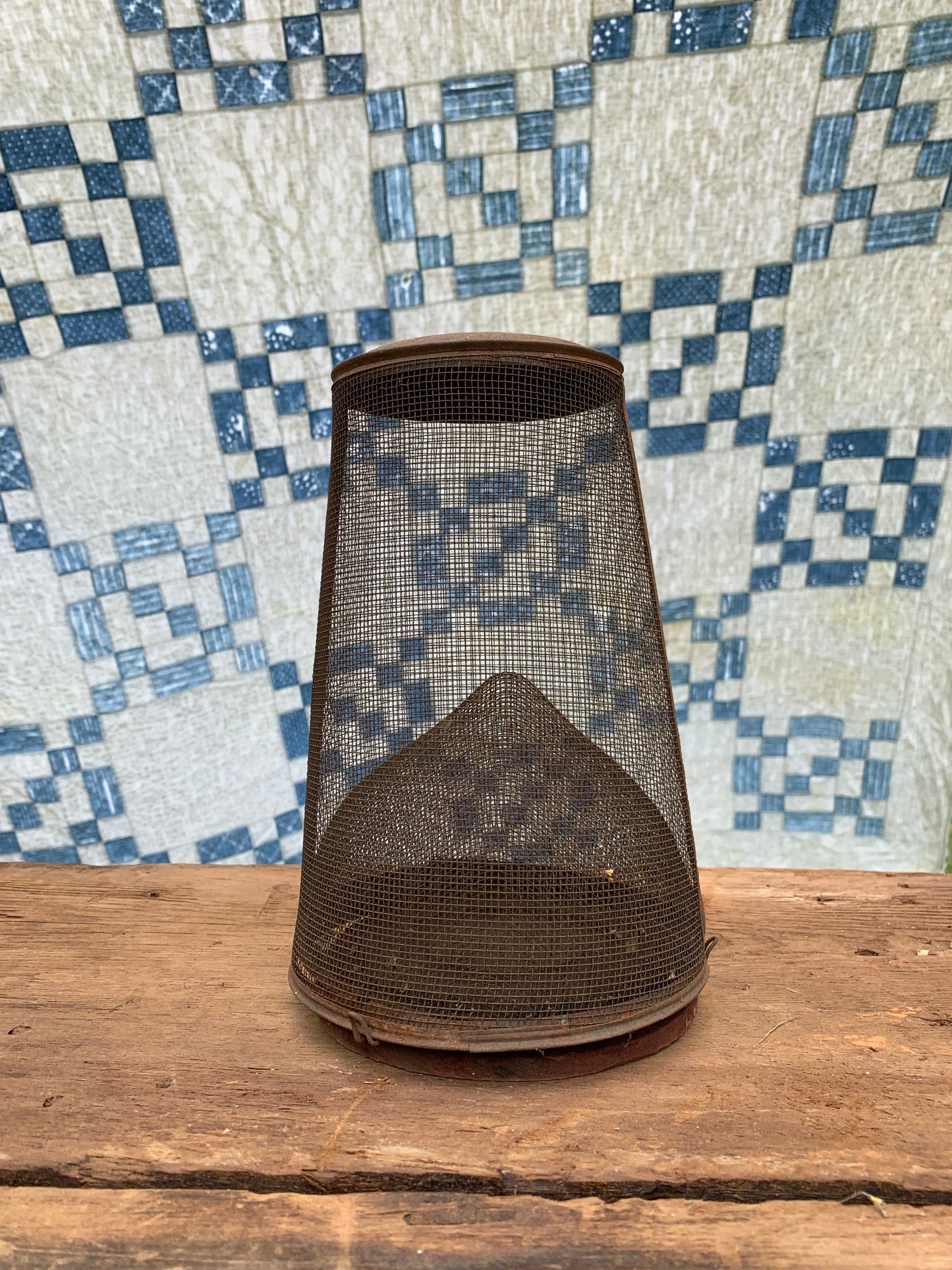Vintage metal rusty fly catcher