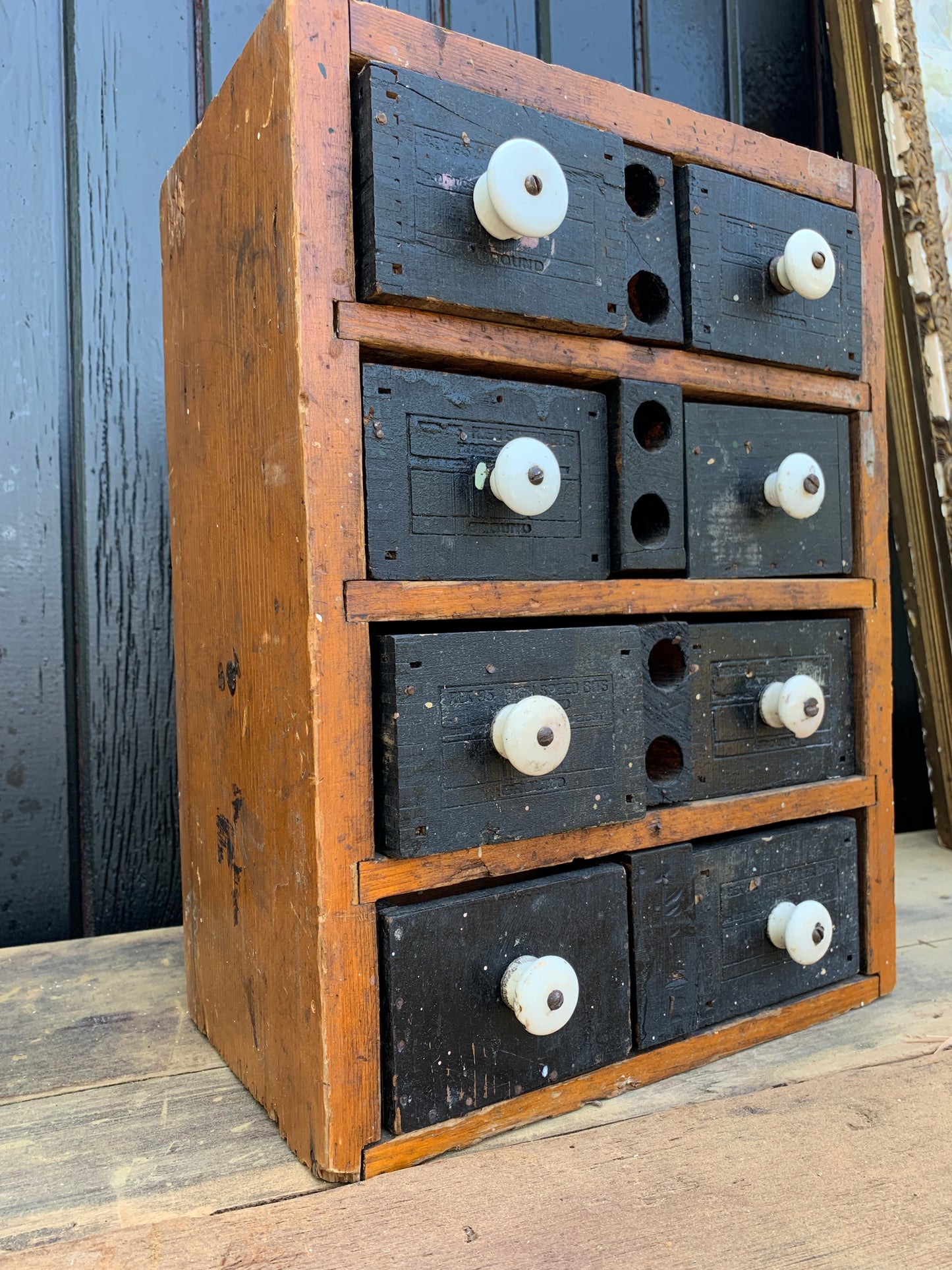 Antique handmade drawer cabinet