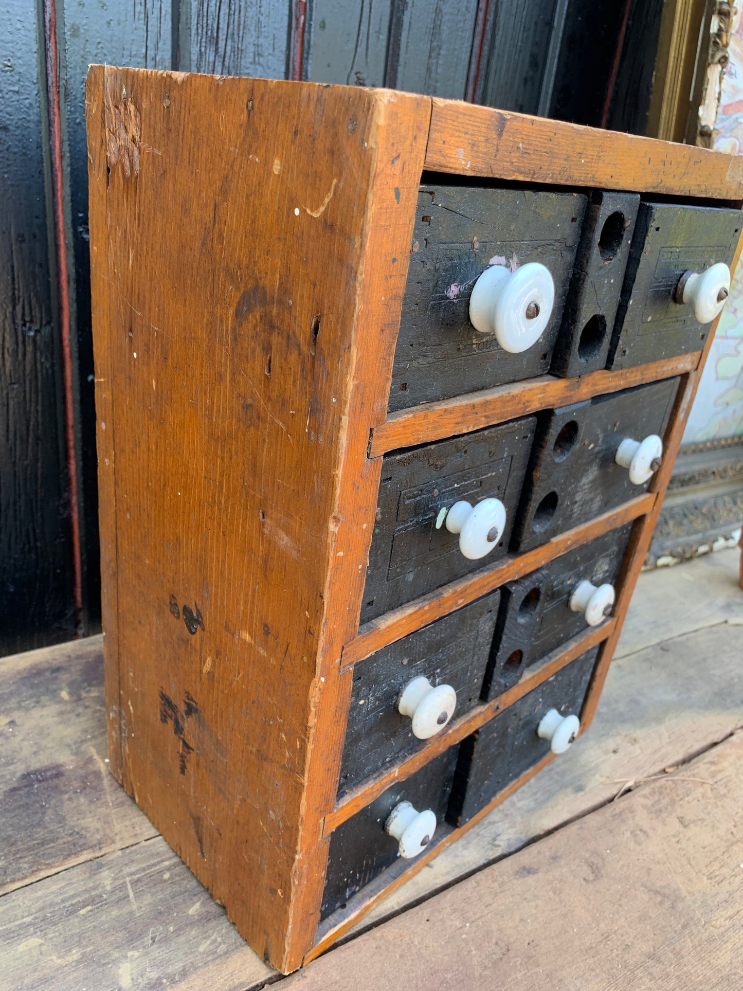 Antique handmade drawer cabinet