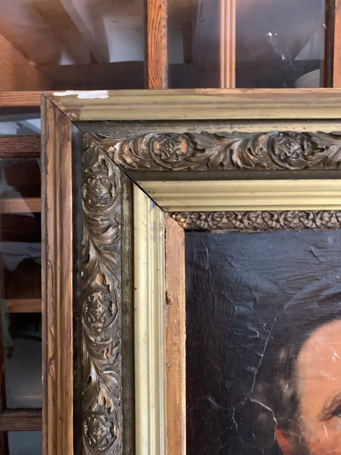 Antique portrait oil painting