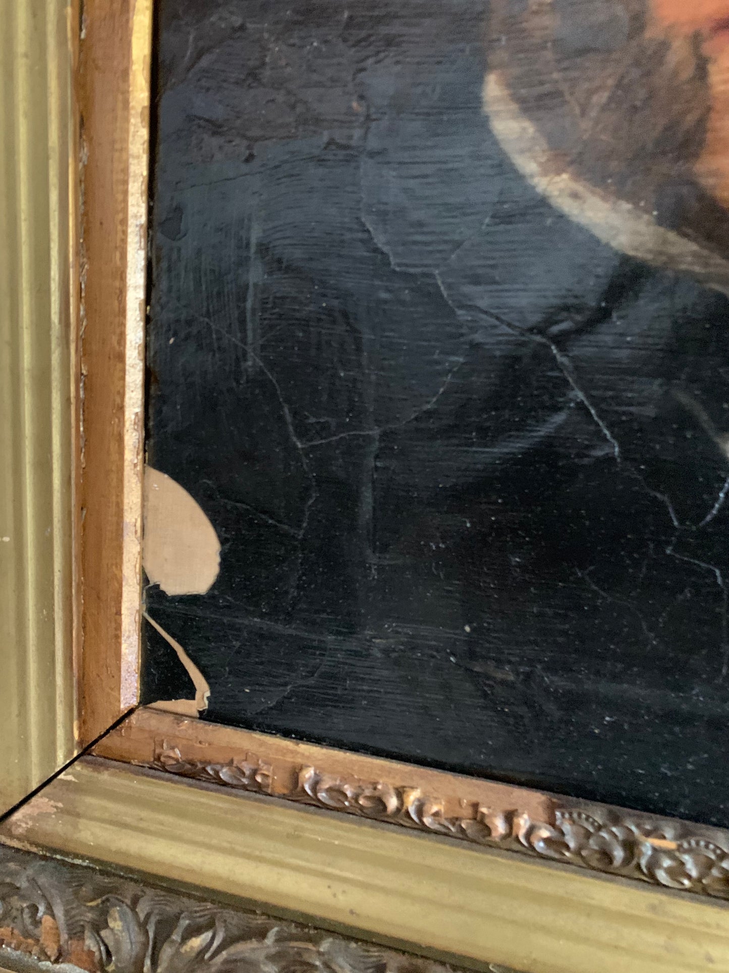 Antique portrait oil painting