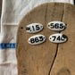 Vintage French enamel number tags