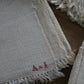 Antique French red monogram tea towels
