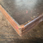 Antique wooden art box with supplies