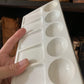 Vintage white stoneware artist paint pallet