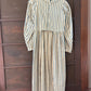 Antique primitive dress apron | blue stripe ticking
