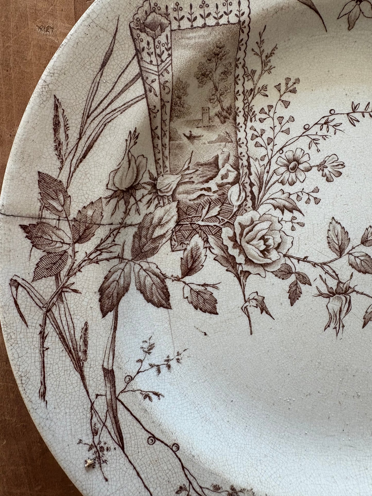 Antique ironstone plate
