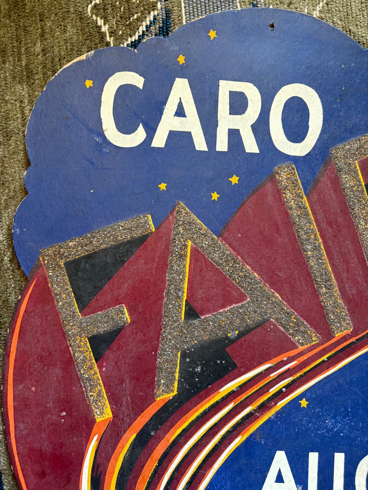 Vintage Fair cardboard poster | horse racing