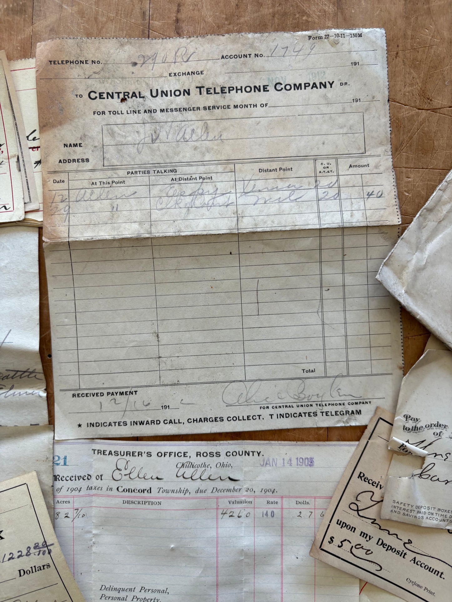 American paper ephemera | bank checks, receipts, and invoices from Ohio businesses dated between 1889 and 1916