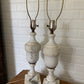 Antique large alabaster lamp