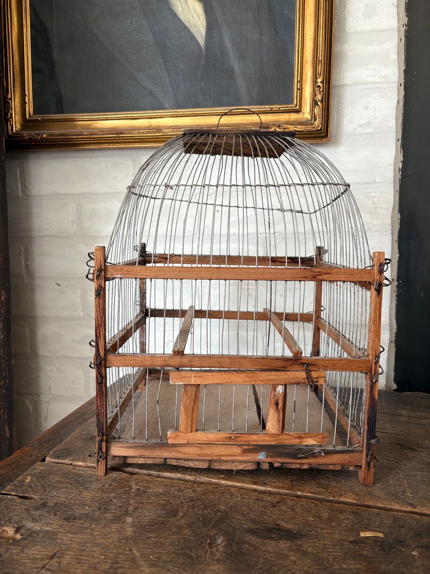 Antique bird cage