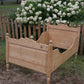 Antique English knotty pine sleigh bed | Twin