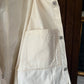 Vintage French chore coat reworked with French ticking stripe fabric