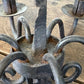Antique wrought iron candle chandelier