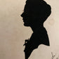 Vintage hand painted silhouette
