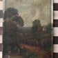 Antique rural landscape painting on canvas