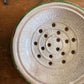 Antique ironstone dairy soap strainer