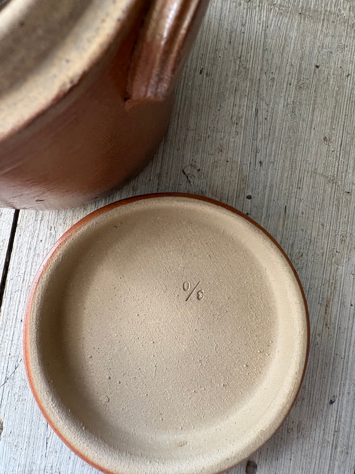 Vintage French Stoneware Confit Pot Salt Pot