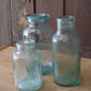 Antique early blue glass jars