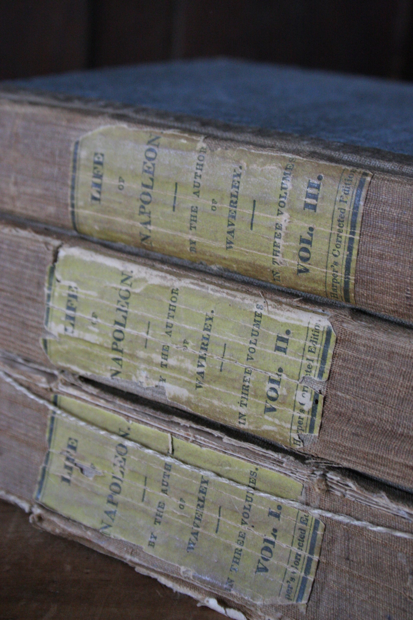 RARE First American Edition of the Life of Napoleon Buonaparte: Emperor of the French, by Sir Walter Scott paperback book set