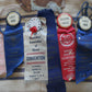 Antique fair poultry ribbons & metal cow
