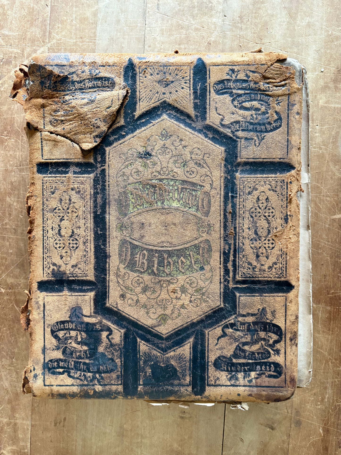 antique German family Bible