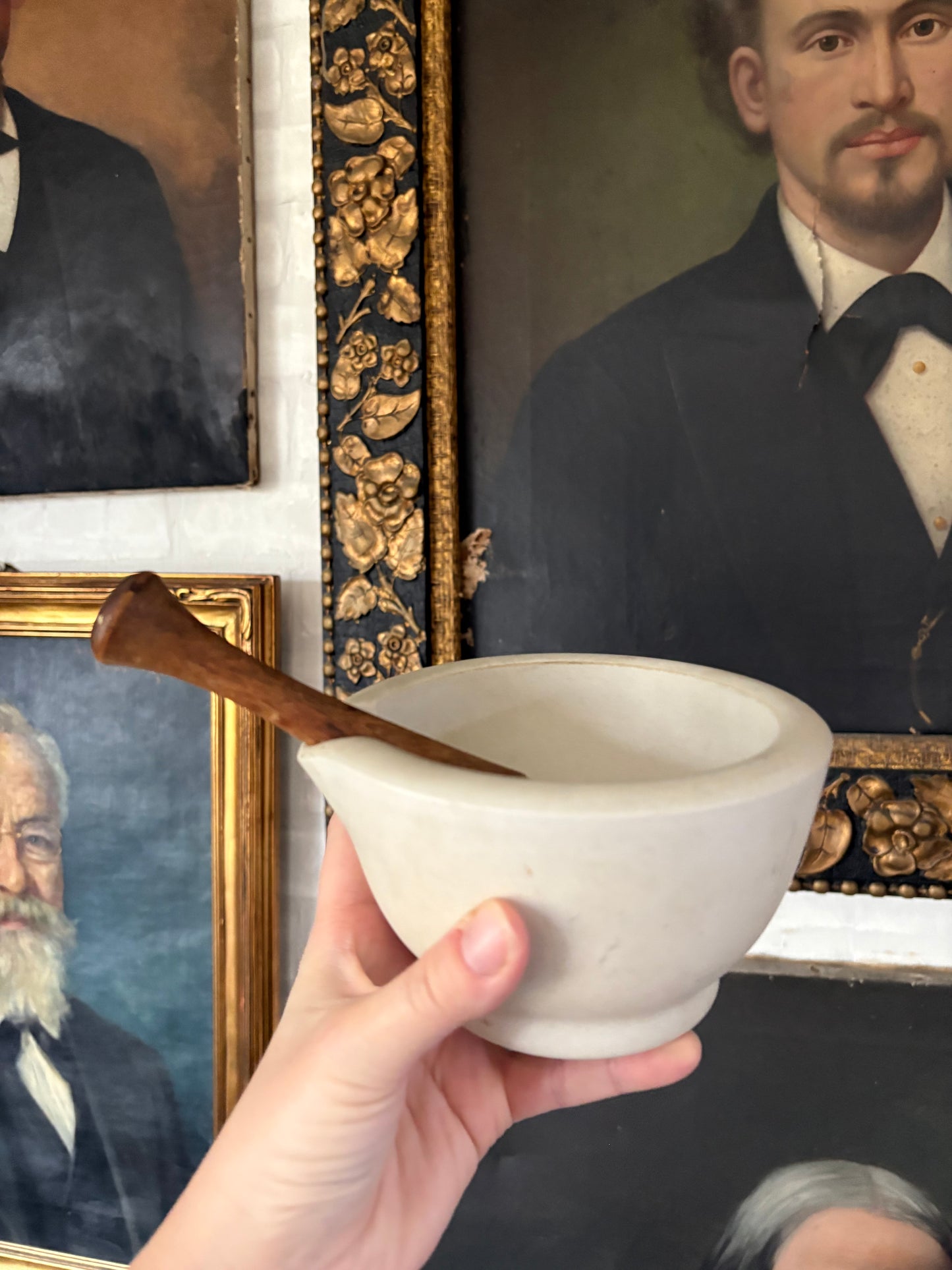 Antique mortar & pestle