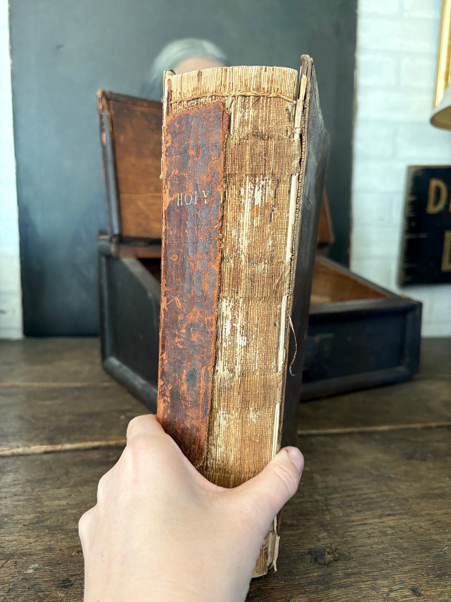 Antique bible & bible box